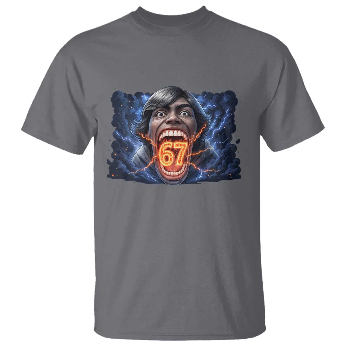 Screaming Mason 67 Kid Meme T Shirt Six Seven Viral Devil Transformation Horror Edit - Wonder Print Shop