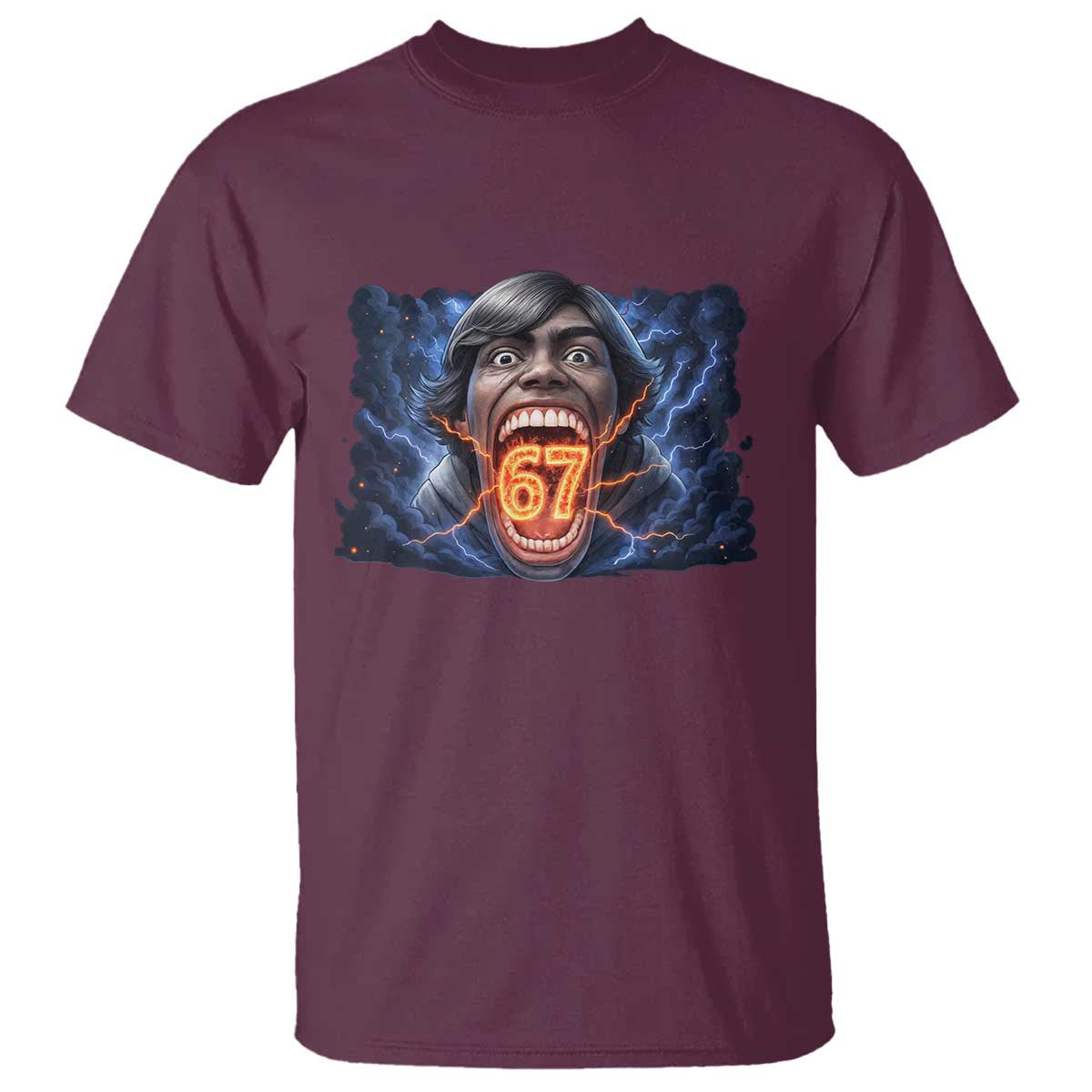 Screaming Mason 67 Kid Meme T Shirt Six Seven Viral Devil Transformation Horror Edit - Wonder Print Shop