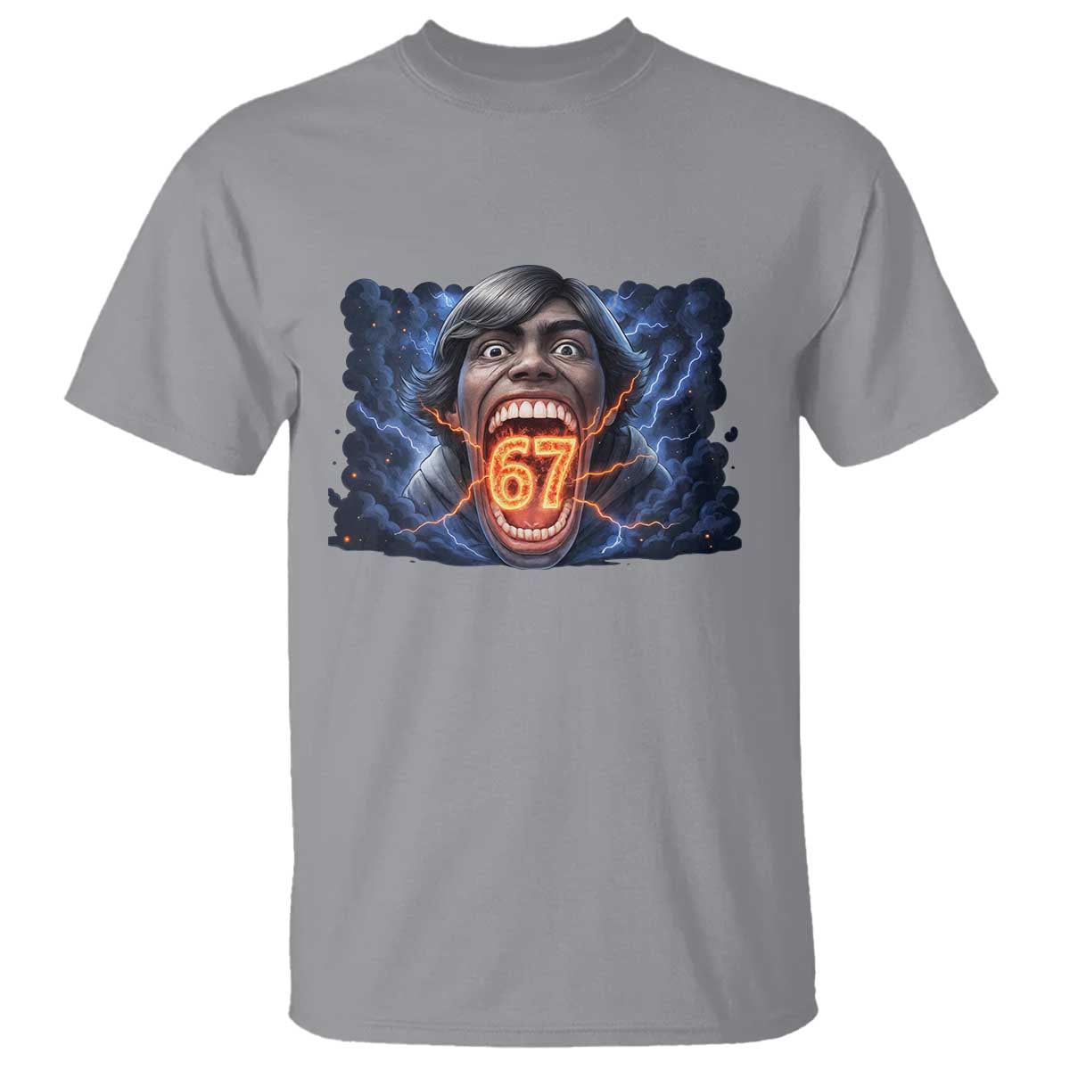 Screaming Mason 67 Kid Meme T Shirt Six Seven Viral Devil Transformation Horror Edit - Wonder Print Shop