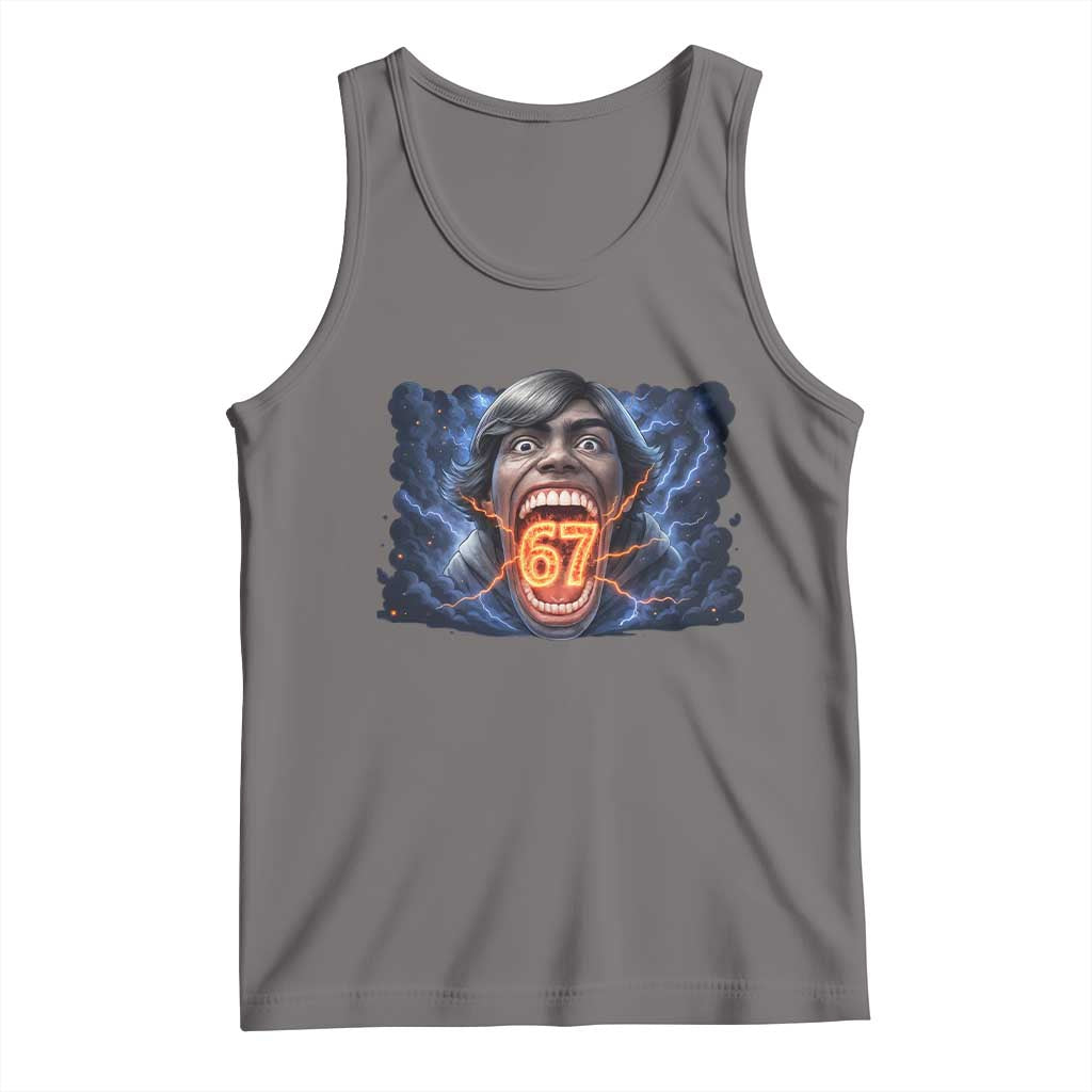 Screaming Mason 67 Kid Meme Tank Top Six Seven Viral Devil Transformation Horror Edit - Wonder Print Shop