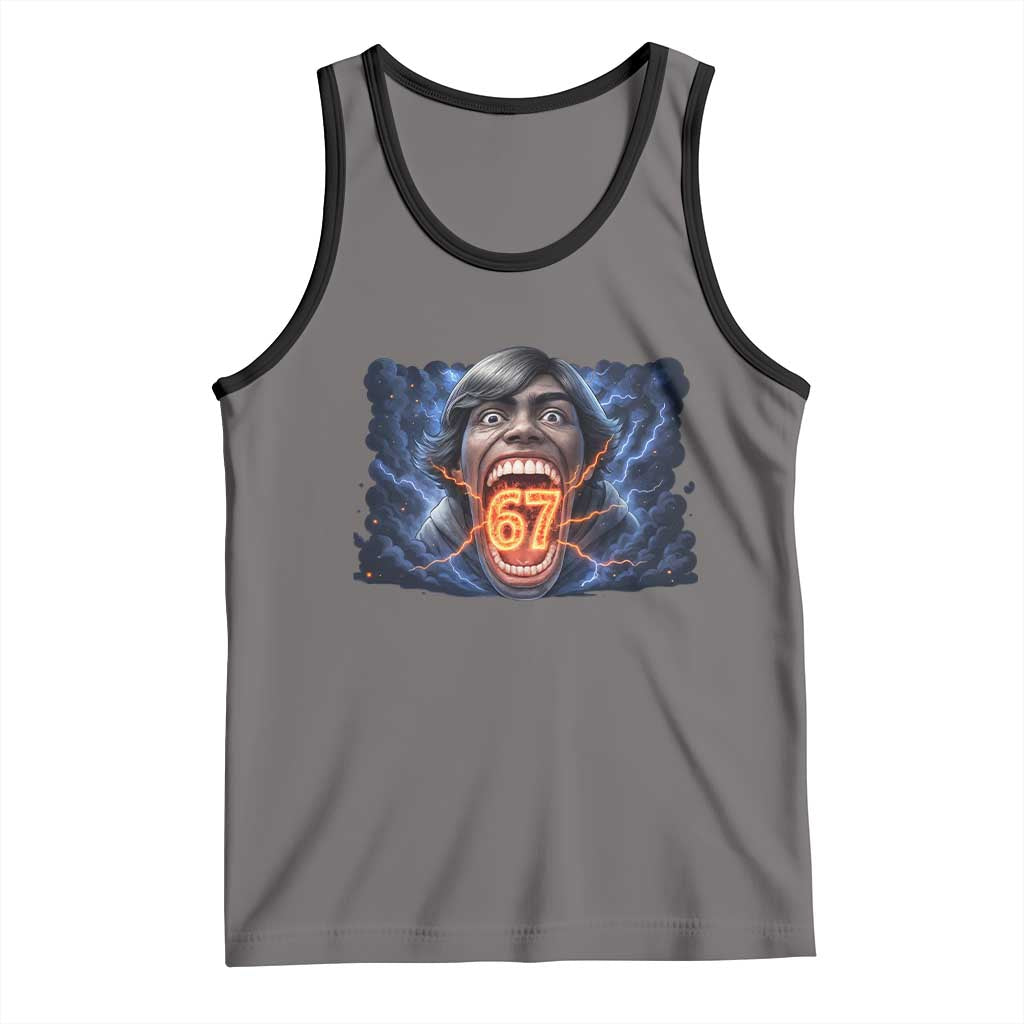 Screaming Mason 67 Kid Meme Tank Top Six Seven Viral Devil Transformation Horror Edit - Wonder Print Shop