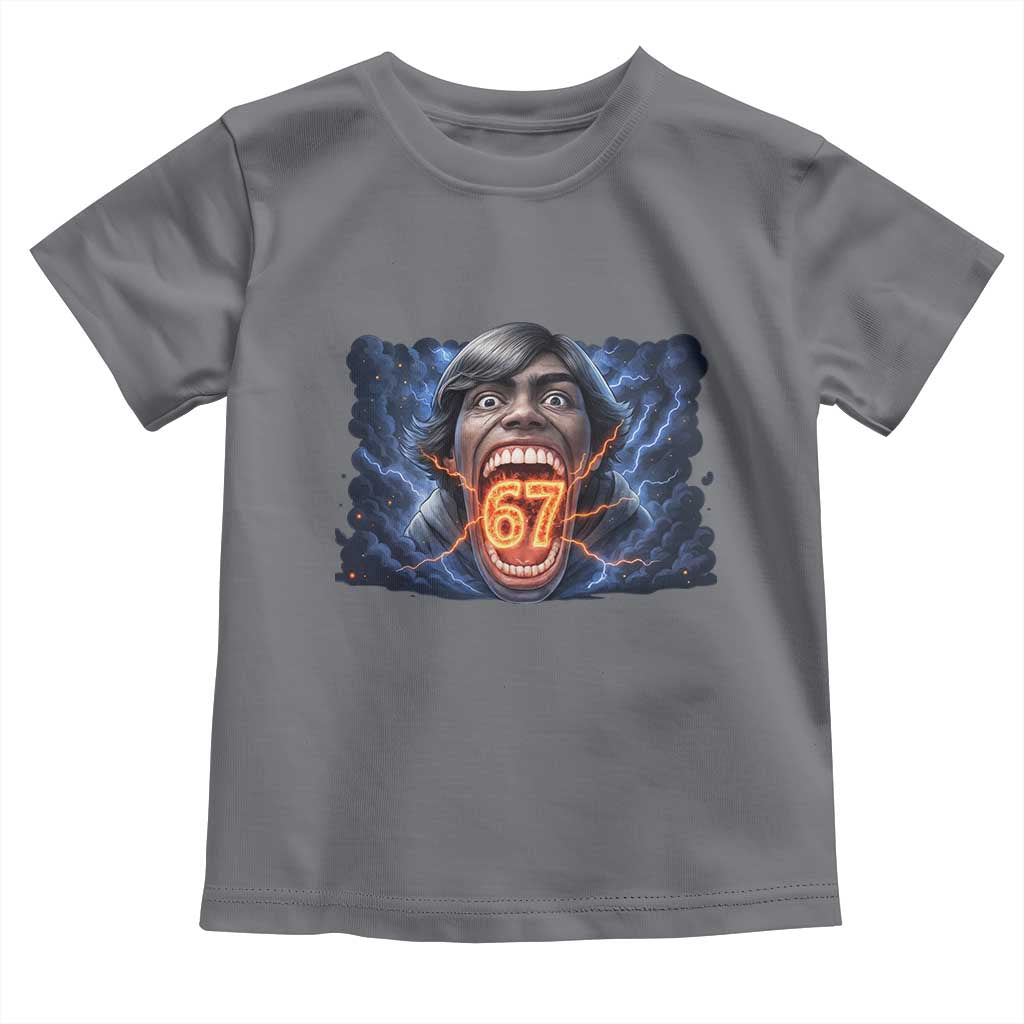 Screaming Mason 67 Kid Meme Toddler T Shirt Six Seven Viral Devil Transformation Horror Edit - Wonder Print Shop