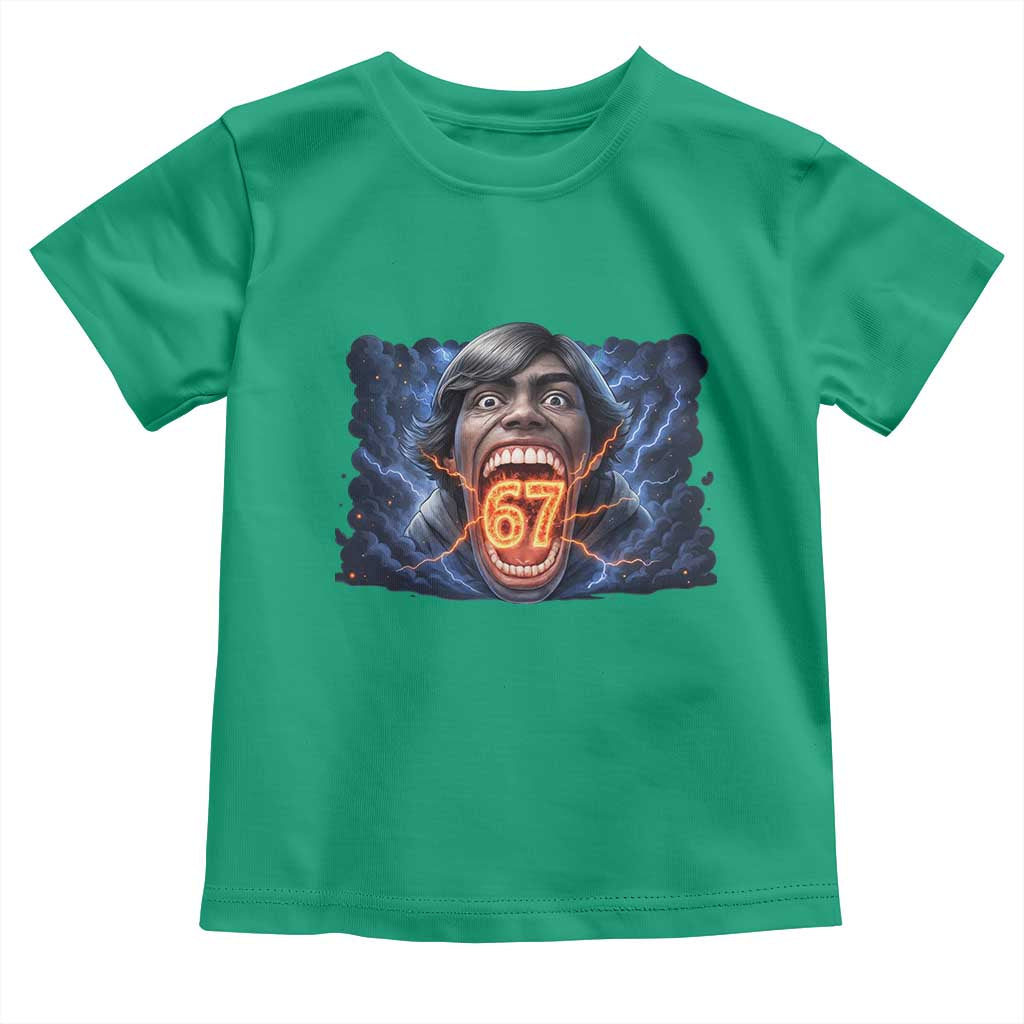 Screaming Mason 67 Kid Meme Toddler T Shirt Six Seven Viral Devil Transformation Horror Edit - Wonder Print Shop