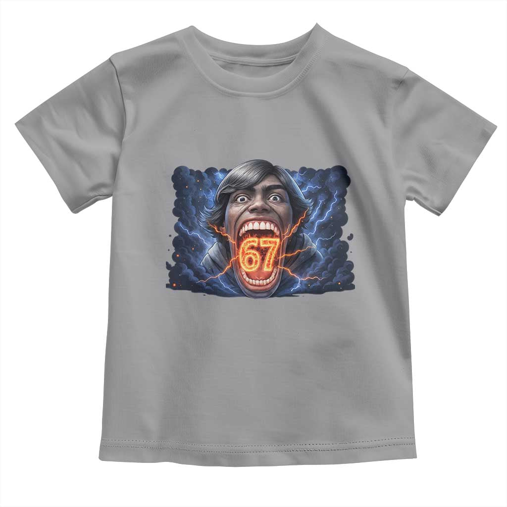 Screaming Mason 67 Kid Meme Toddler T Shirt Six Seven Viral Devil Transformation Horror Edit - Wonder Print Shop