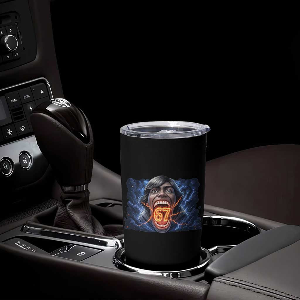 Screaming Mason 67 Kid Meme Tumbler Cup Six Seven Viral Devil Transformation Horror Edit - Wonder Print Shop