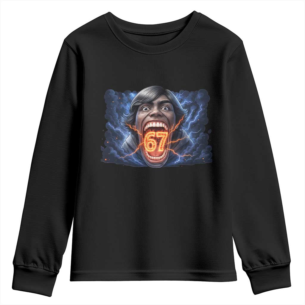 Screaming Mason 67 Kid Meme Youth Sweatshirt Six Seven Viral Devil Transformation Horror Edit - Wonder Print Shop
