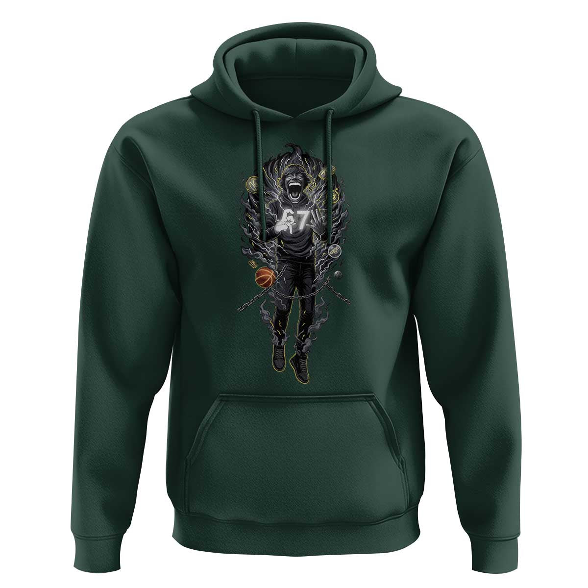 Mason 67 Energy Overload Hoodie Six Seven Meme Lightning Horror Devil Edit - Wonder Print Shop