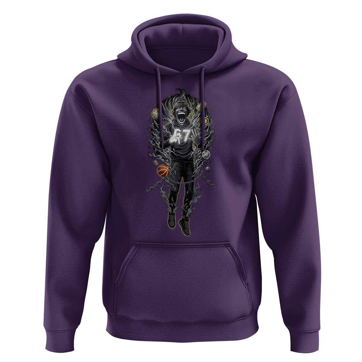 Mason 67 Energy Overload Hoodie Six Seven Meme Lightning Horror Devil Edit - Wonder Print Shop