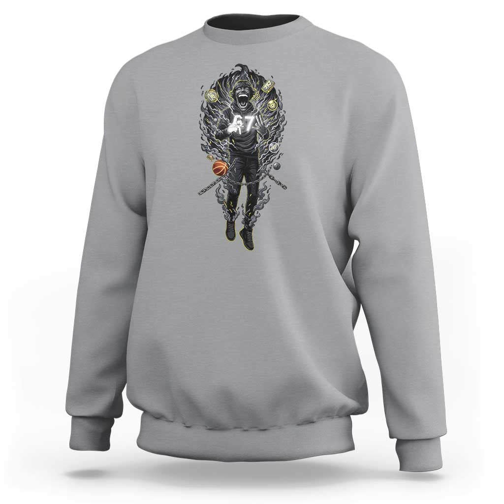 Mason 67 Energy Overload Sweatshirt Six Seven Meme Lightning Horror Devil Edit - Wonder Print Shop