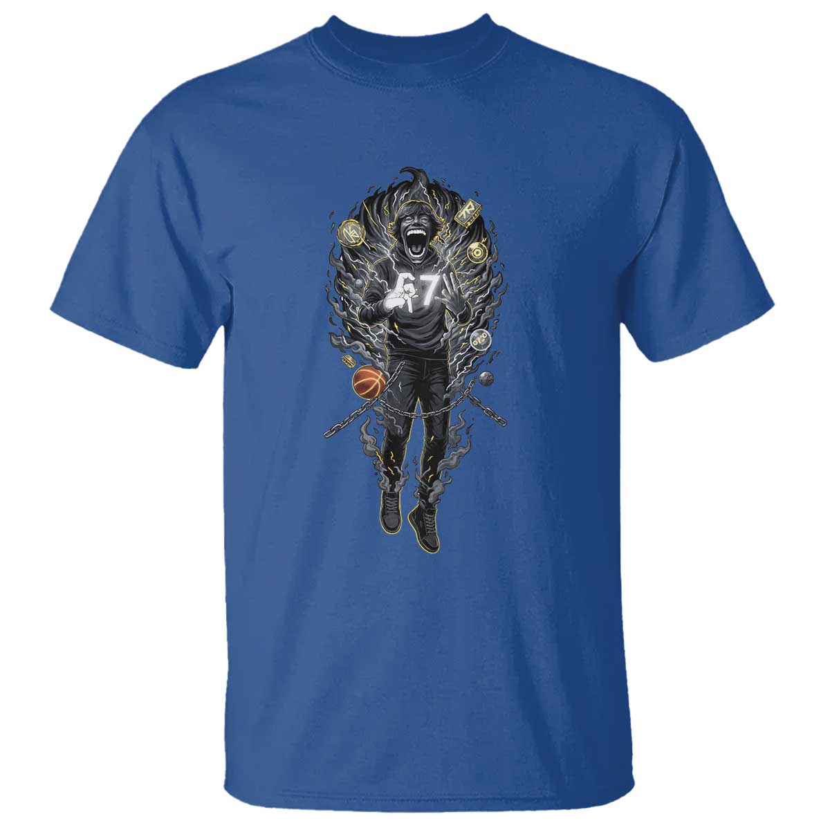 Mason 67 Energy Overload T Shirt Six Seven Meme Lightning Horror Devil Edit - Wonder Print Shop