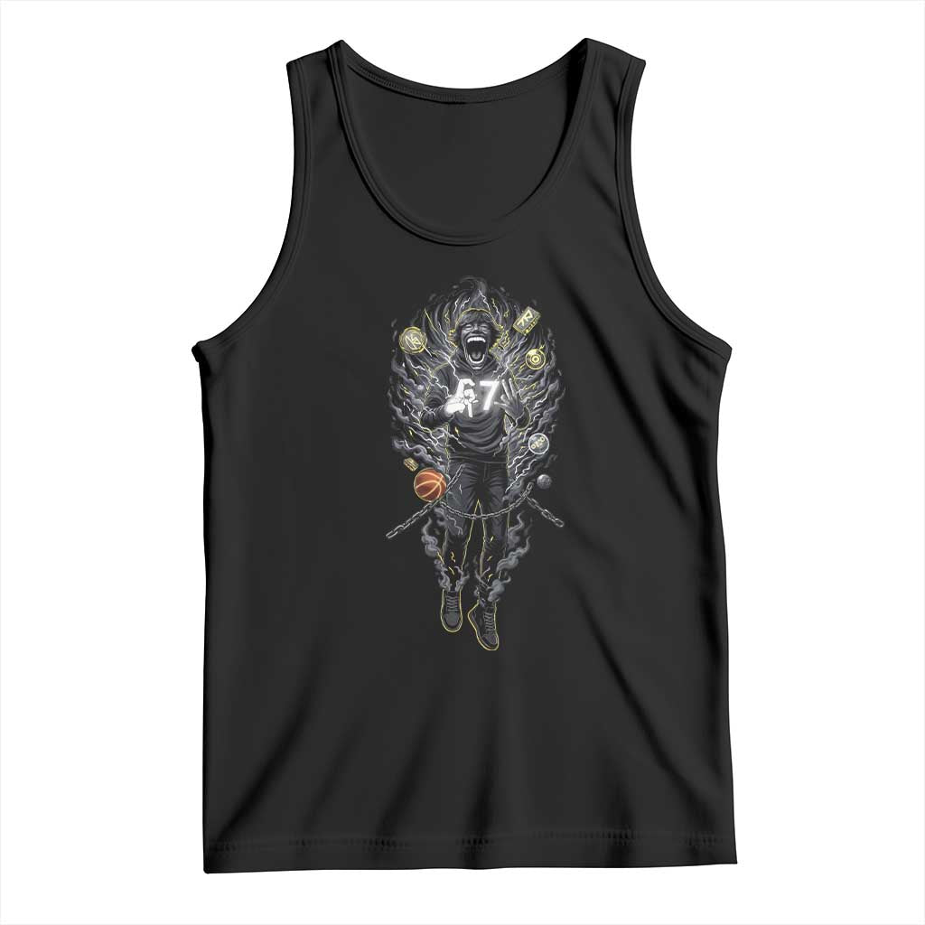 Mason 67 Energy Overload Tank Top Six Seven Meme Lightning Horror Devil Edit - Wonder Print Shop