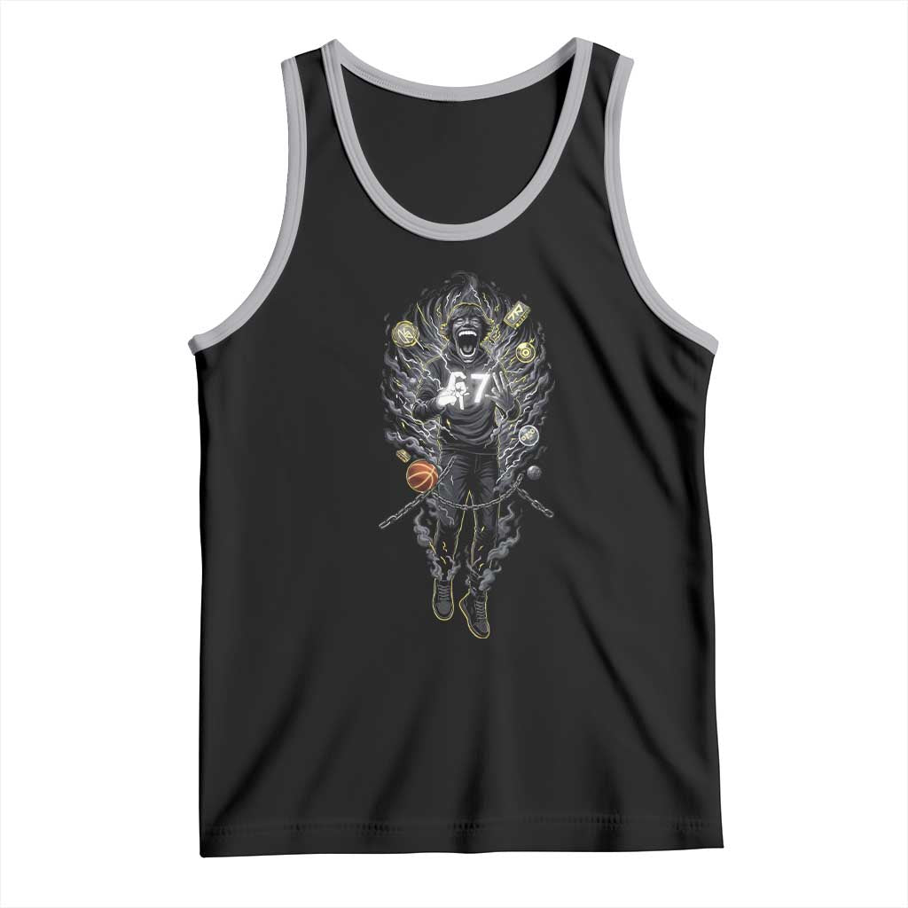 Mason 67 Energy Overload Tank Top Six Seven Meme Lightning Horror Devil Edit - Wonder Print Shop