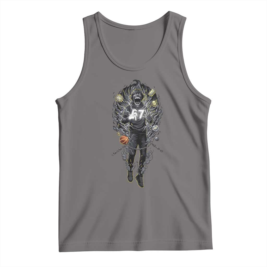 Mason 67 Energy Overload Tank Top Six Seven Meme Lightning Horror Devil Edit - Wonder Print Shop