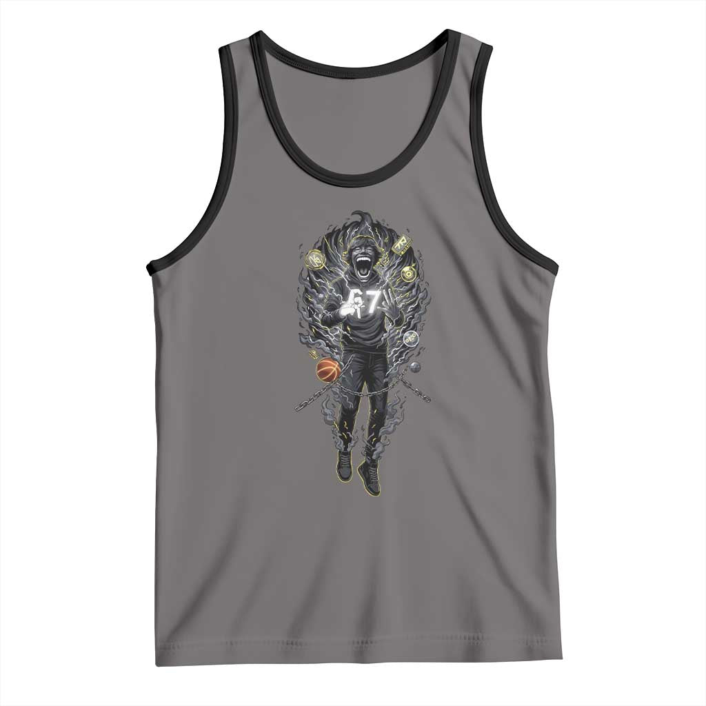Mason 67 Energy Overload Tank Top Six Seven Meme Lightning Horror Devil Edit - Wonder Print Shop