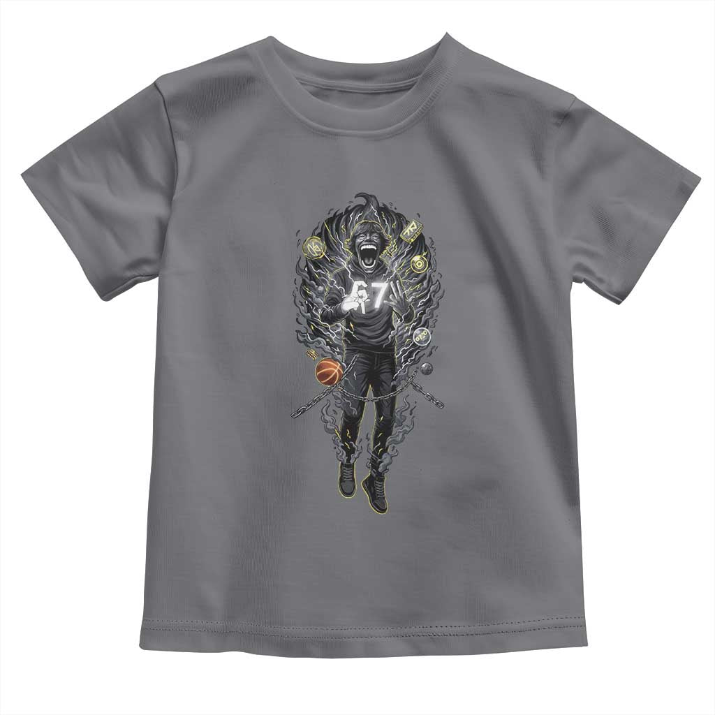 Mason 67 Energy Overload Toddler T Shirt Six Seven Meme Lightning Horror Devil Edit - Wonder Print Shop