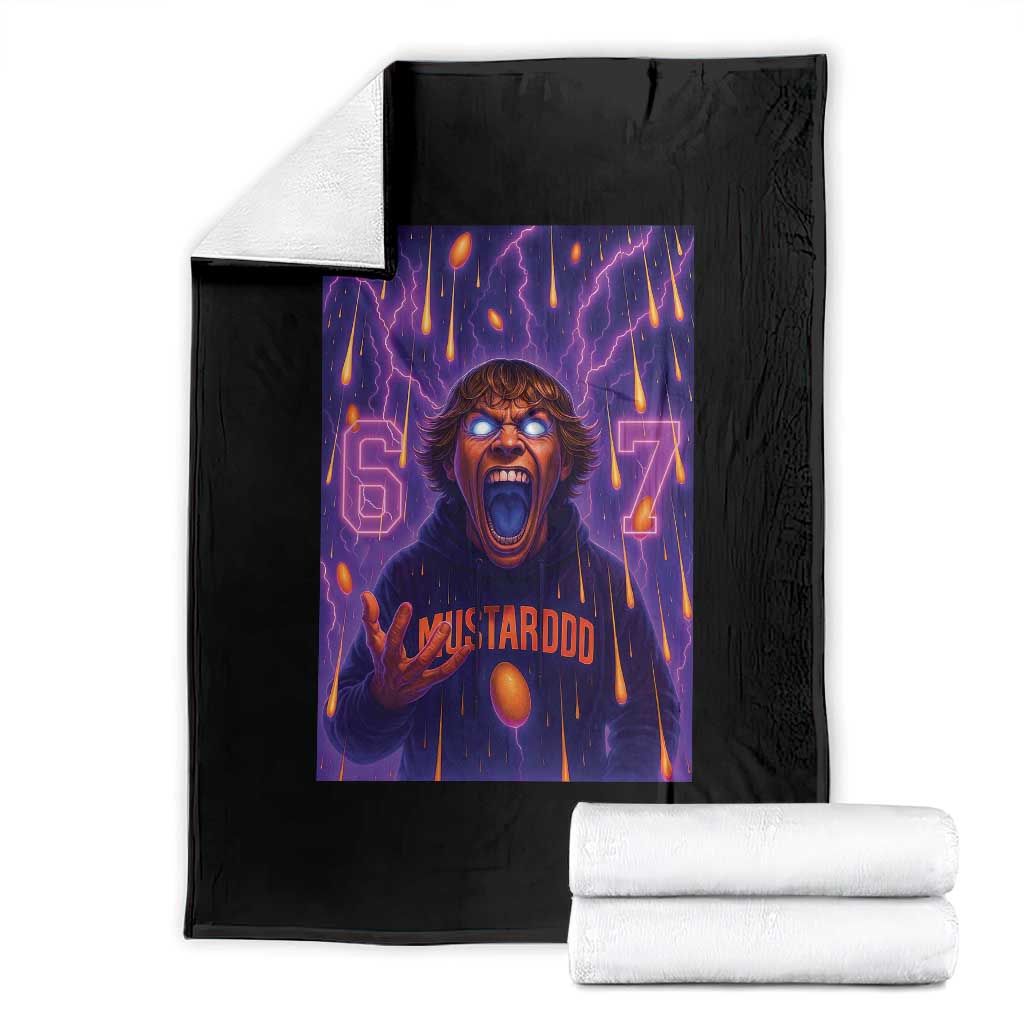 Mason 67 Meme Graphic Throw Blanket Glowing Eyes Devil Edit 6 7 Viral Six Seven Scream - Wonder Print Shop