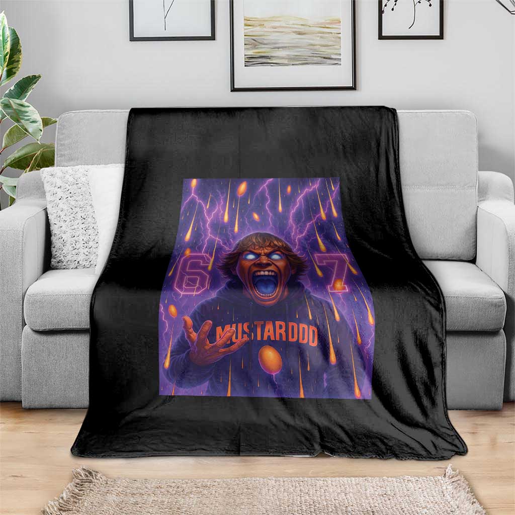 Mason 67 Meme Graphic Throw Blanket Glowing Eyes Devil Edit 6 7 Viral Six Seven Scream - Wonder Print Shop