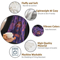 Mason 67 Meme Graphic Throw Blanket Glowing Eyes Devil Edit 6 7 Viral Six Seven Scream - Wonder Print Shop