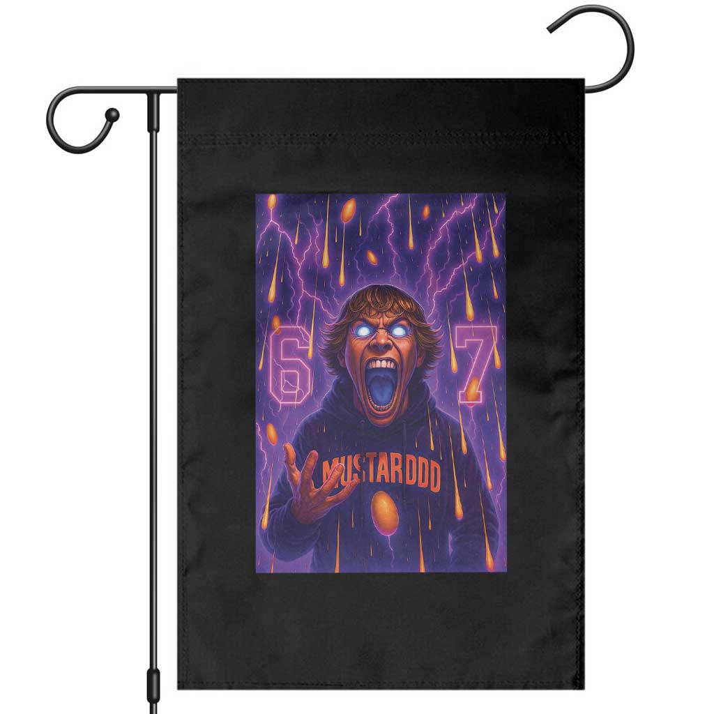 Mason 67 Meme Graphic Garden Flag Glowing Eyes Devil Edit 6 7 Viral Six Seven Scream - Wonder Print Shop