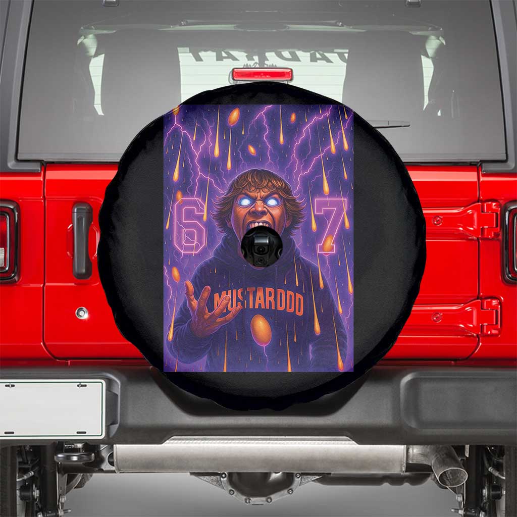 Mason 67 Meme Graphic Spare Tire Cover Glowing Eyes Devil Edit 6 7 Viral Six Seven Scream - Wonder Print Shop