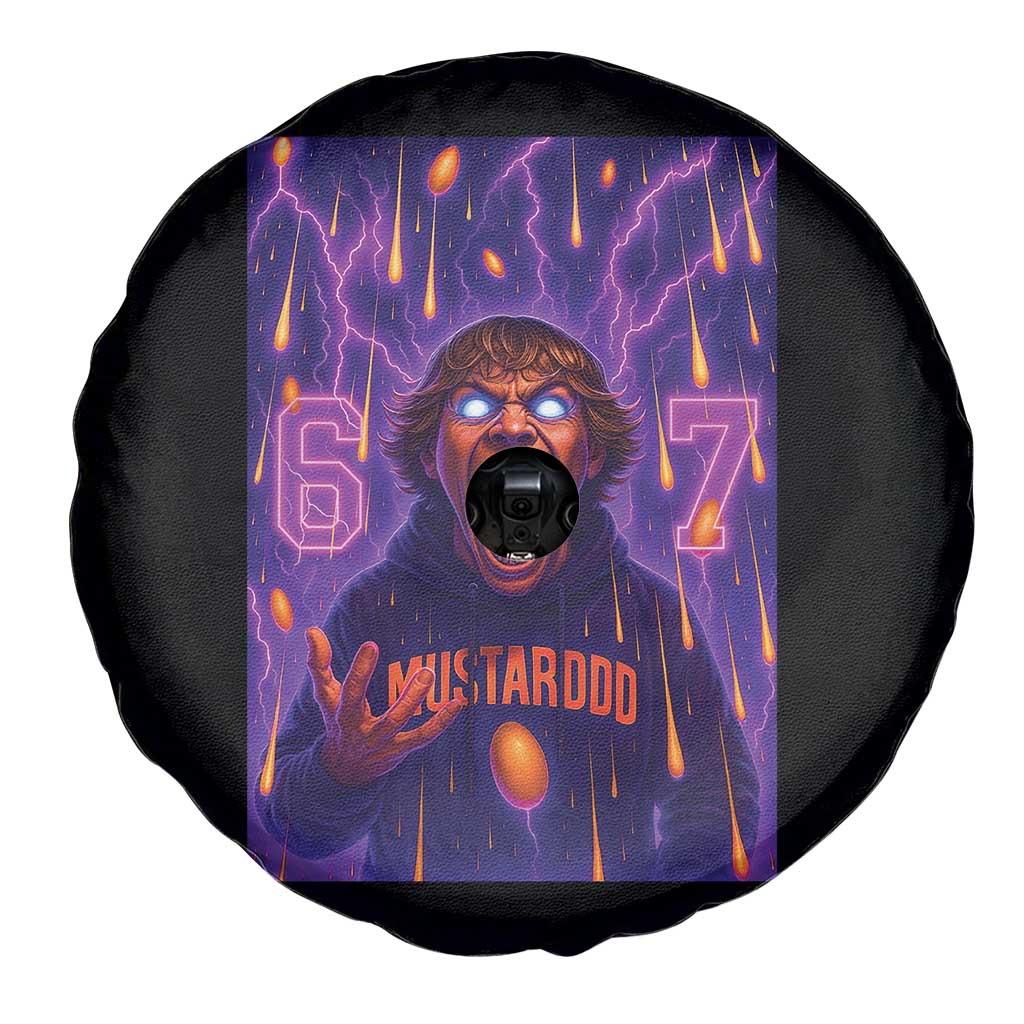 Mason 67 Meme Graphic Spare Tire Cover Glowing Eyes Devil Edit 6 7 Viral Six Seven Scream - Wonder Print Shop