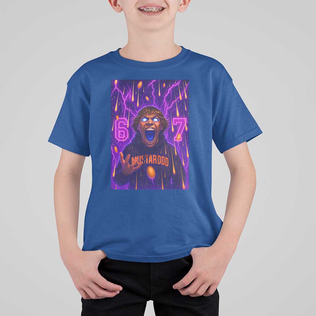 Mason 67 Meme Graphic T Shirt For Kid Glowing Eyes Devil Edit 6 7 Viral Six Seven Scream - Wonder Print Shop