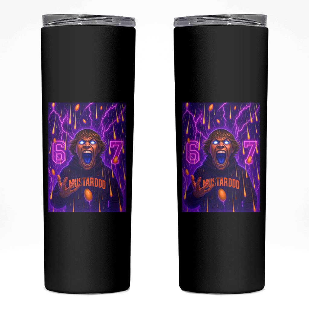 Mason 67 Meme Graphic Skinny Tumbler Glowing Eyes Devil Edit 6 7 Viral Six Seven Scream - Wonder Print Shop