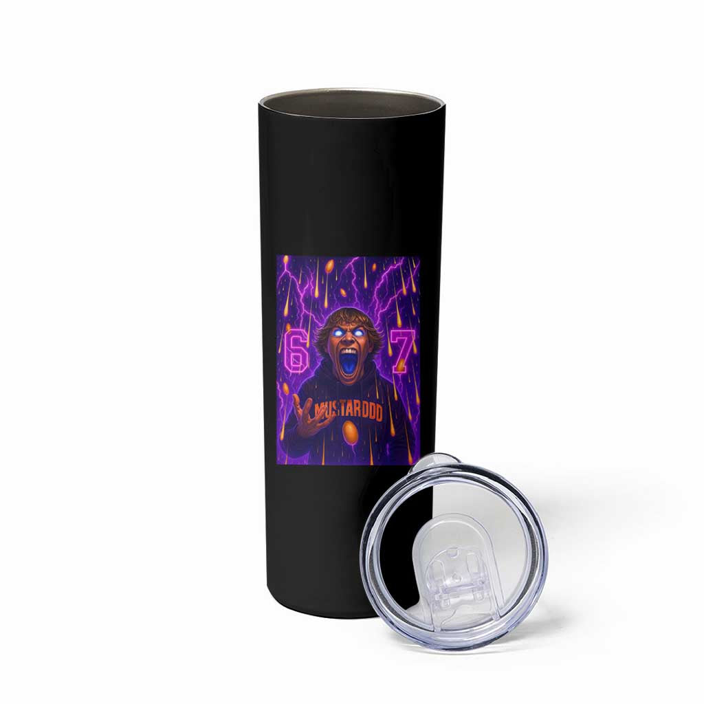 Mason 67 Meme Graphic Skinny Tumbler Glowing Eyes Devil Edit 6 7 Viral Six Seven Scream - Wonder Print Shop