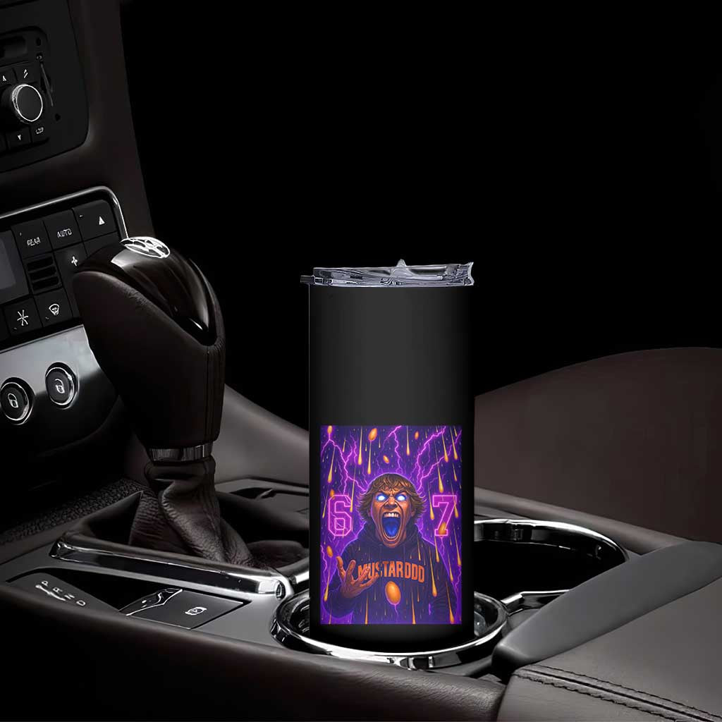 Mason 67 Meme Graphic Skinny Tumbler Glowing Eyes Devil Edit 6 7 Viral Six Seven Scream - Wonder Print Shop