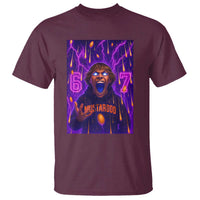 Mason 67 Meme Graphic T Shirt Glowing Eyes Devil Edit 6 7 Viral Six Seven Scream - Wonder Print Shop