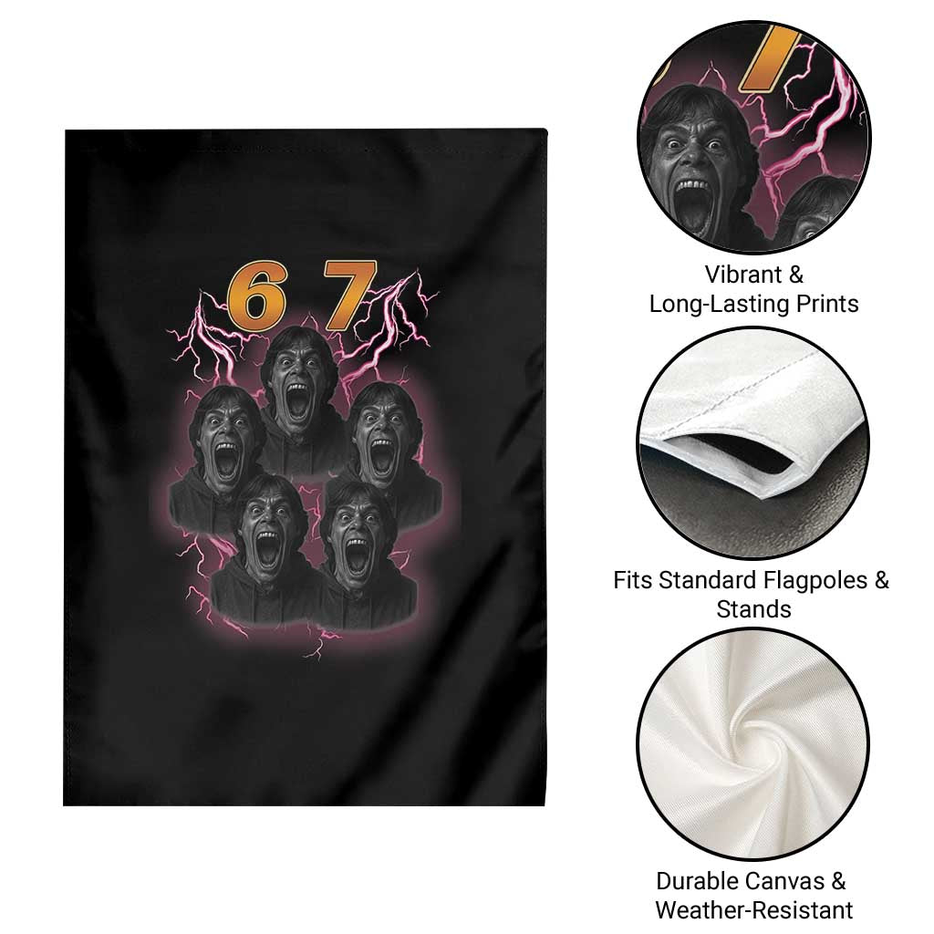 Mason 6 7 Meme Graphic Garden Flag Six Seven 67 Meme Horror Edit Bootleg - Wonder Print Shop