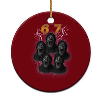 Mason 6 7 Meme Graphic Ceramic Ornament Six Seven 67 Meme Horror Edit Bootleg - Wonder Print Shop