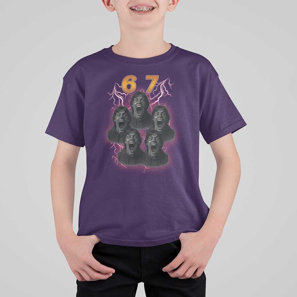 Mason 6 7 Meme Graphic T Shirt For Kid Six Seven 67 Meme Horror Edit Bootleg - Wonder Print Shop