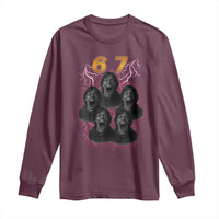 Mason 6 7 Meme Graphic Long Sleeve Shirt Six Seven 67 Meme Horror Edit Bootleg - Wonder Print Shop