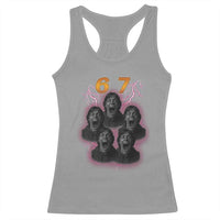 Mason 6 7 Meme Graphic Racerback Tank Top Six Seven 67 Meme Horror Edit Bootleg - Wonder Print Shop