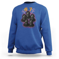 Mason 6 7 Meme Graphic Sweatshirt Six Seven 67 Meme Horror Edit Bootleg - Wonder Print Shop