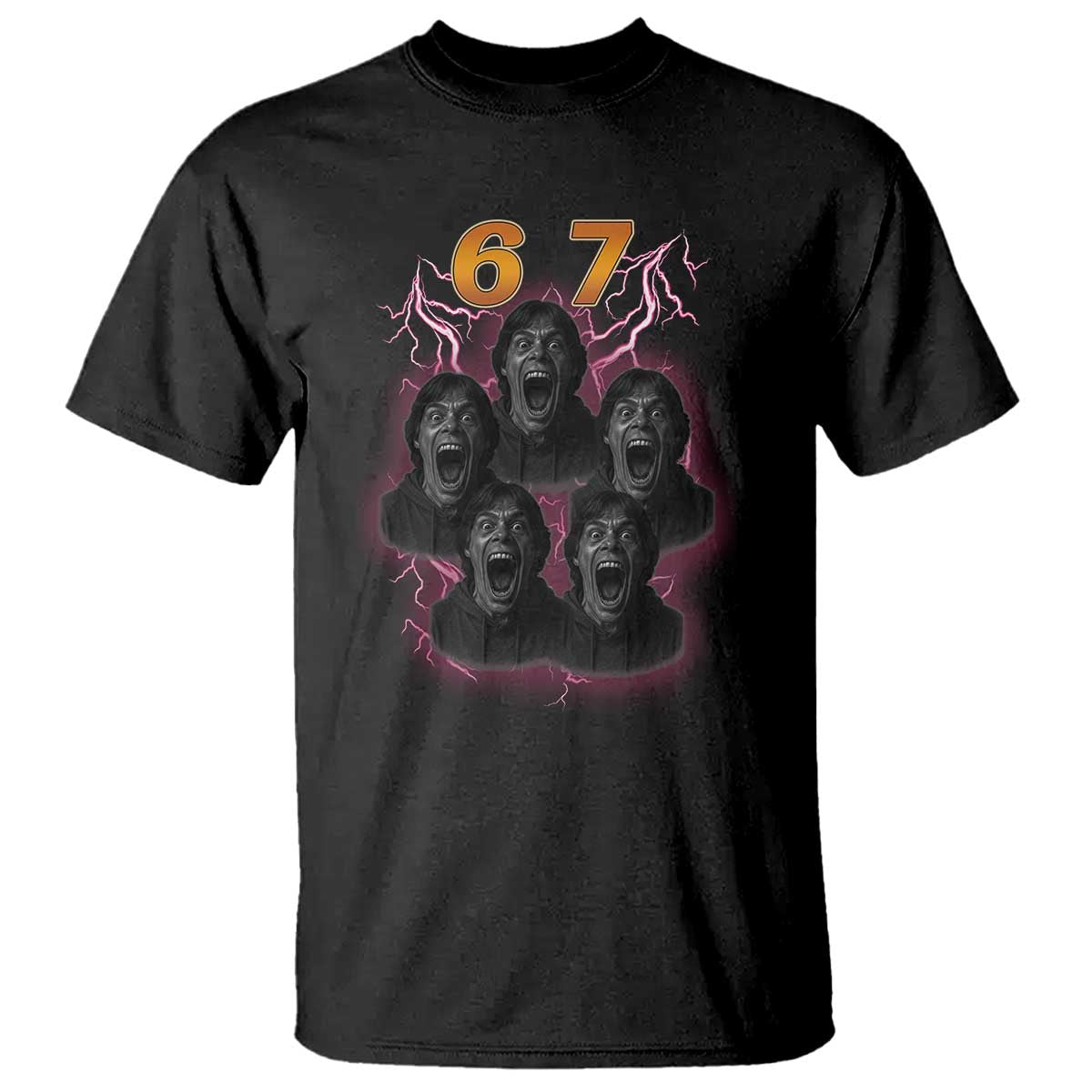 Mason 6 7 Meme Graphic T Shirt Six Seven 67 Meme Horror Edit Bootleg - Wonder Print Shop