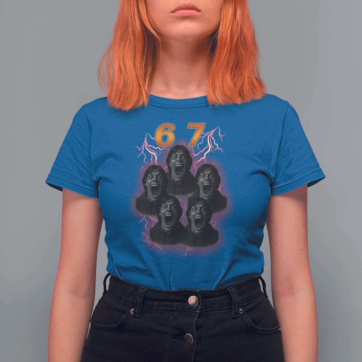 Mason 6 7 Meme Graphic T Shirt For Women Six Seven 67 Meme Horror Edit Bootleg - Wonder Print Shop