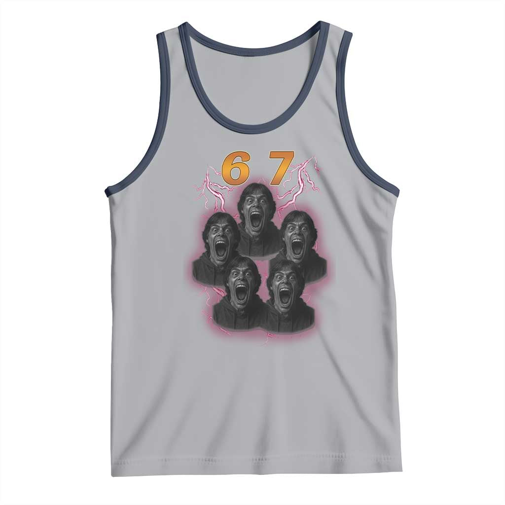 Mason 6 7 Meme Graphic Tank Top Six Seven 67 Meme Horror Edit Bootleg - Wonder Print Shop