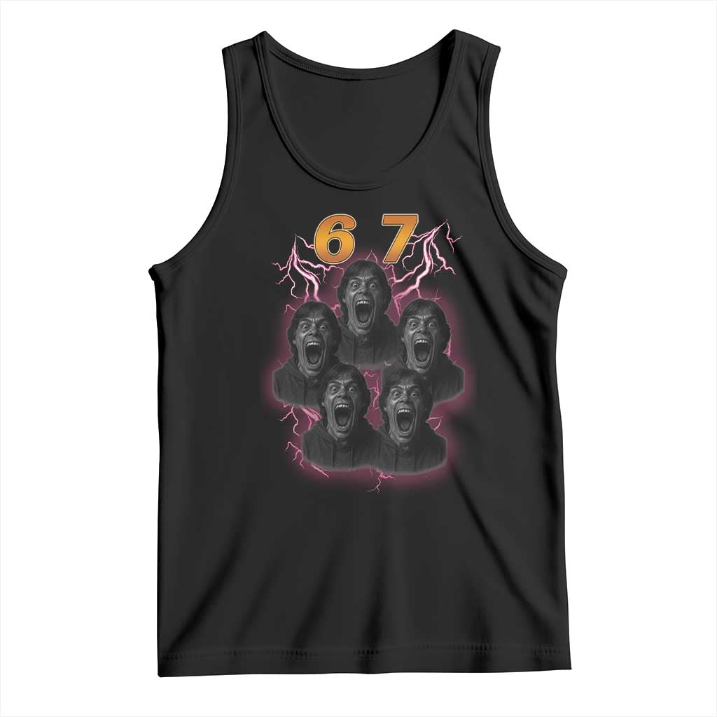 Mason 6 7 Meme Graphic Tank Top Six Seven 67 Meme Horror Edit Bootleg - Wonder Print Shop