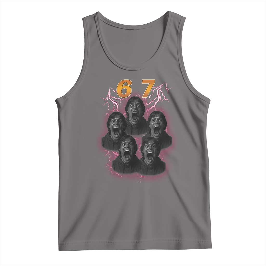 Mason 6 7 Meme Graphic Tank Top Six Seven 67 Meme Horror Edit Bootleg - Wonder Print Shop