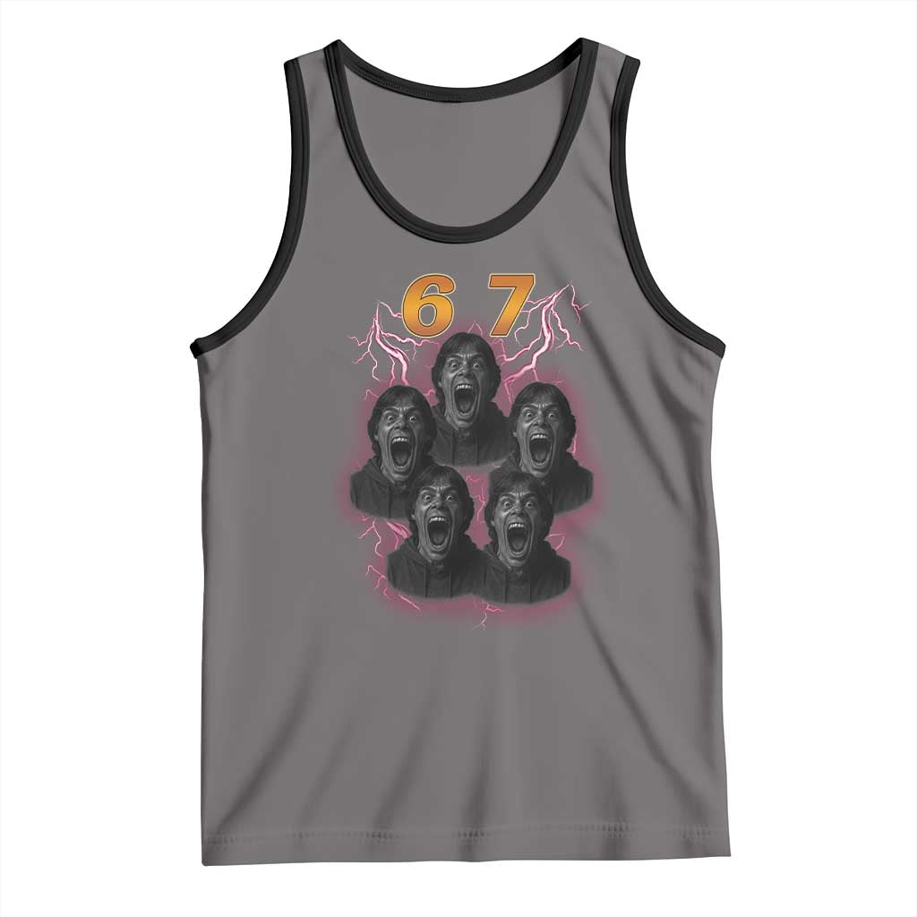 Mason 6 7 Meme Graphic Tank Top Six Seven 67 Meme Horror Edit Bootleg - Wonder Print Shop