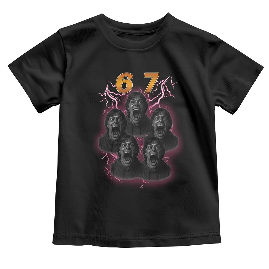 Mason 6 7 Meme Graphic Toddler T Shirt Six Seven 67 Meme Horror Edit Bootleg - Wonder Print Shop