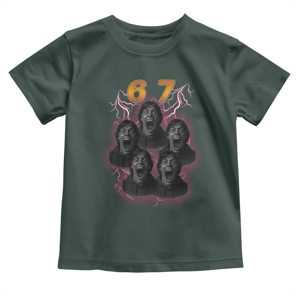 Mason 6 7 Meme Graphic Toddler T Shirt Six Seven 67 Meme Horror Edit Bootleg - Wonder Print Shop