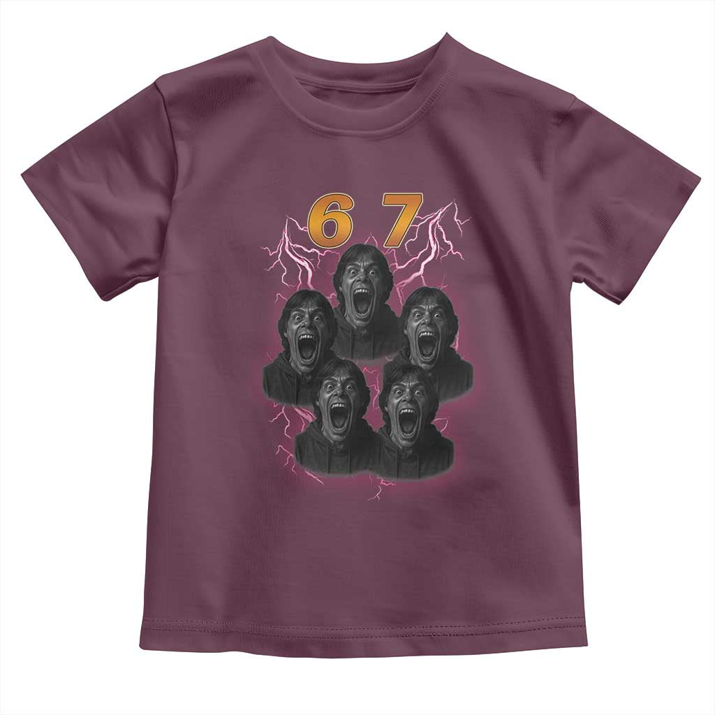 Mason 6 7 Meme Graphic Toddler T Shirt Six Seven 67 Meme Horror Edit Bootleg - Wonder Print Shop