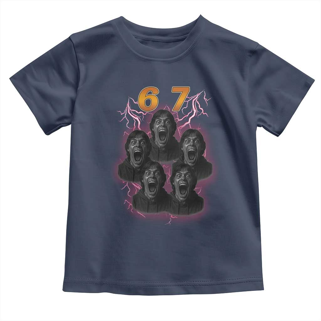 Mason 6 7 Meme Graphic Toddler T Shirt Six Seven 67 Meme Horror Edit Bootleg - Wonder Print Shop