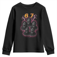 Mason 6 7 Meme Graphic Youth Sweatshirt Six Seven 67 Meme Horror Edit Bootleg - Wonder Print Shop