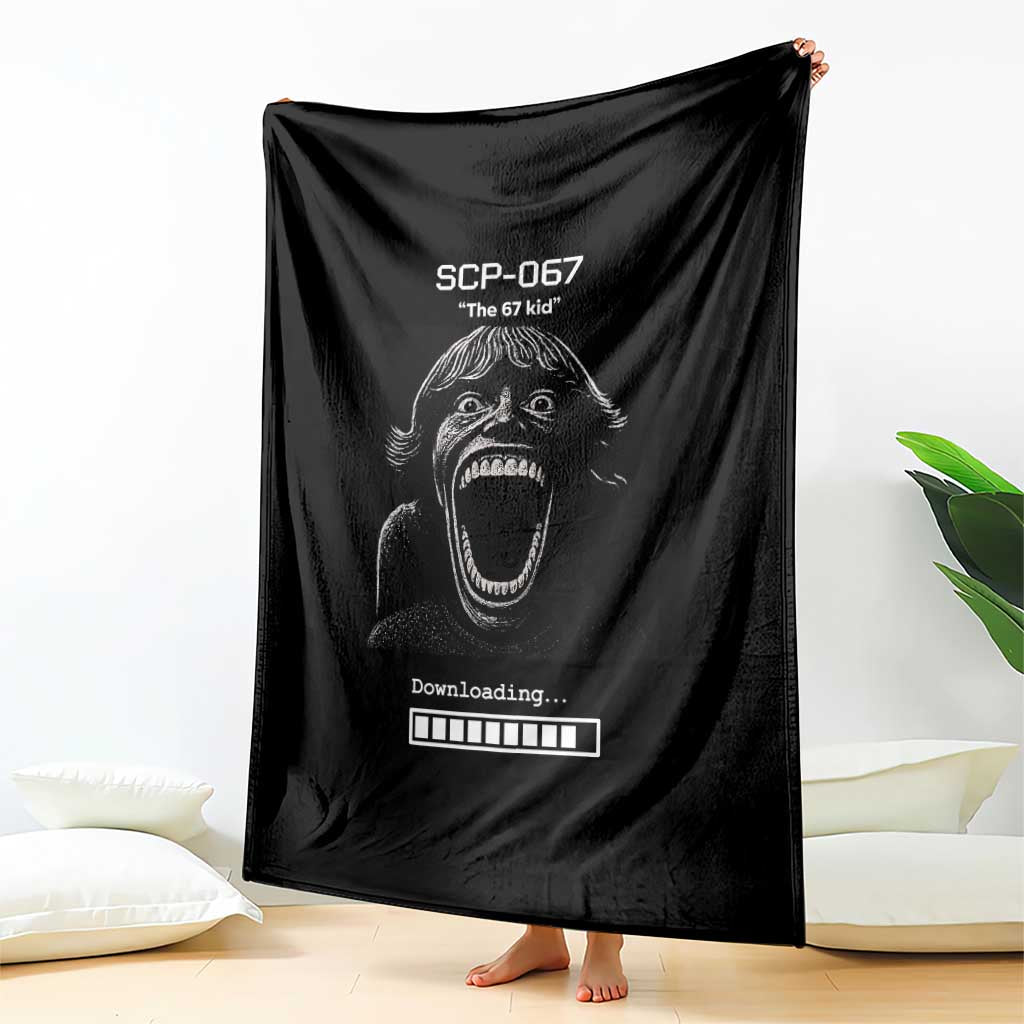 SCP 67 Mason The 6 7 Kid Meme Throw Blanket Six Seven Boy Horror Edit - Wonder Print Shop