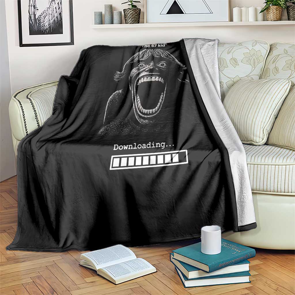 SCP 67 Mason The 6 7 Kid Meme Throw Blanket Six Seven Boy Horror Edit - Wonder Print Shop