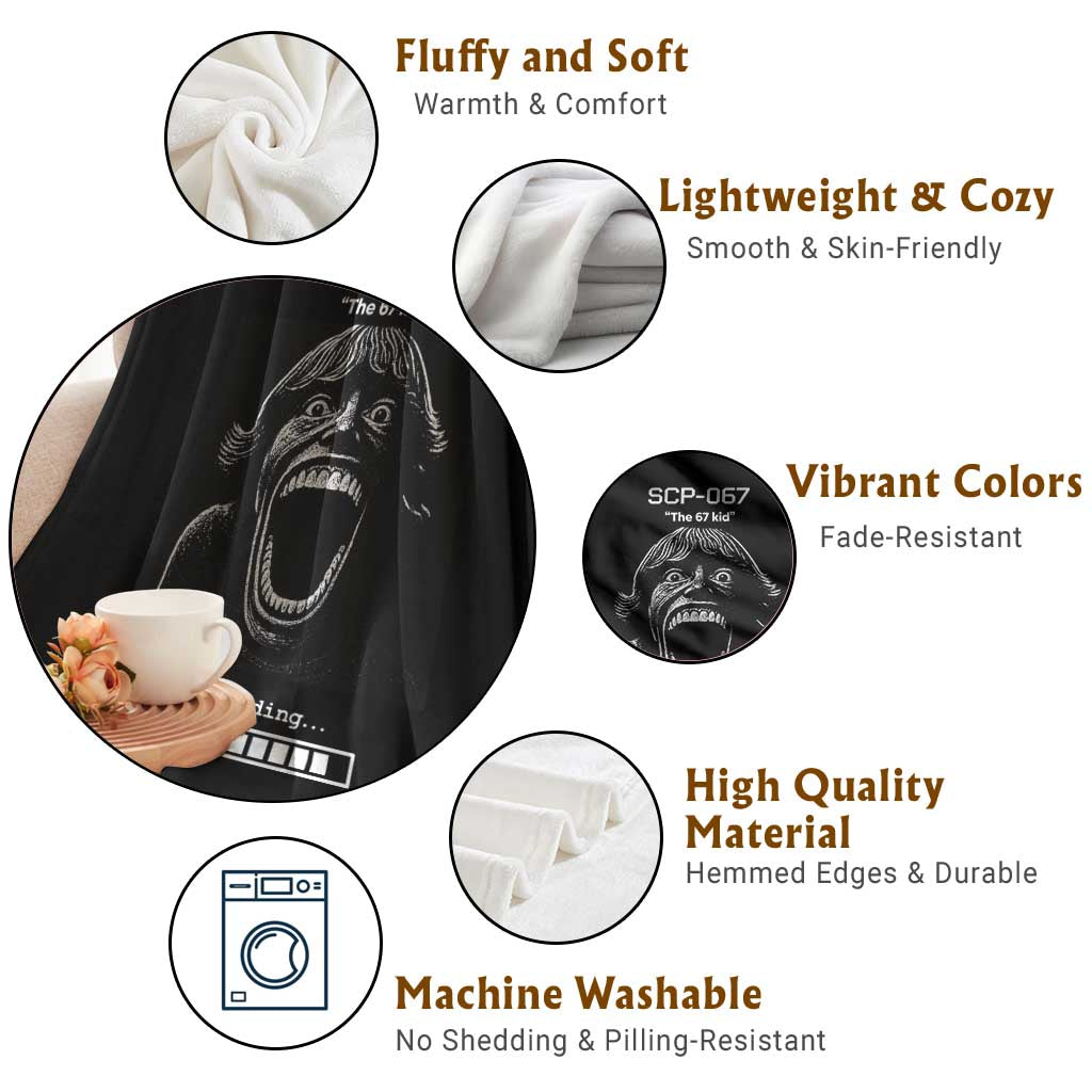 SCP 67 Mason The 6 7 Kid Meme Throw Blanket Six Seven Boy Horror Edit - Wonder Print Shop